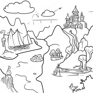 Land Of Stories Map Coloring Page 68083-54583