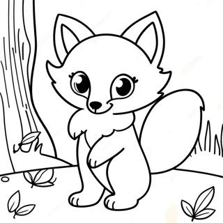 Cute Woodland Fox Coloring Page 68094-54593