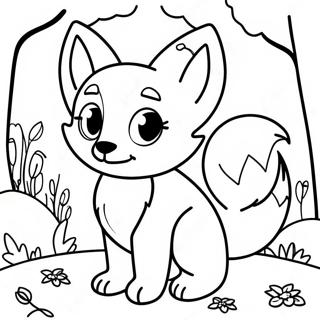 Cute Woodland Fox Coloring Page 68094-54595