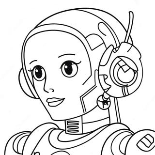 Girl Robot Coloring Pages