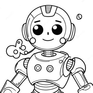 Girl Robot Coloring Page 68123-54614