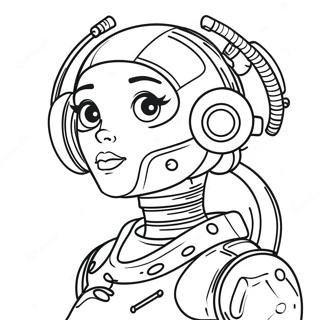 Girl Robot Coloring Page 68123-54615