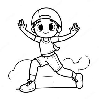 Tomboy Character Playing Sports Coloring Page 68133-54627