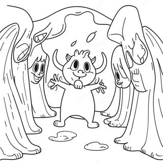 Hell Scene Coloring Page 68143-54646