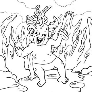 Hell Scene Coloring Page 68143-54647