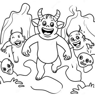 Hell Scene Coloring Page 68143-54648