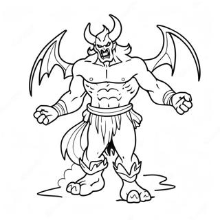 Fiery Demon Coloring Page 68144-54629