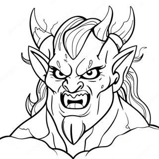 Fiery Demon Coloring Page 68144-54631