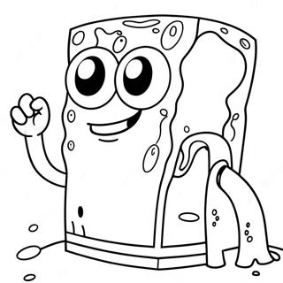 Spongebob Face Black And White Coloring Pages