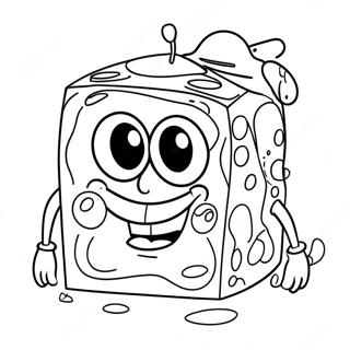 Spongebob Face Coloring Page 68153-54634