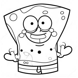 Happy Spongebob Face Coloring Page 68154-54637