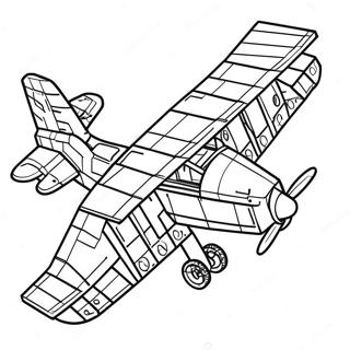 Lego Airplane Coloring Page 68163-54642