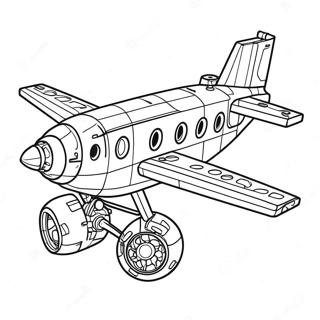 Lego Airplane Coloring Page 68163-54643