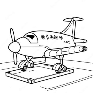 Lego Airplane Coloring Page 68163-54644