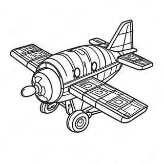 Colorful Lego Airplane In Flight Coloring Page 68164-54650