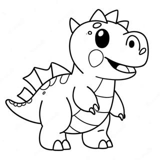 Dino Piggy Roblox Coloring Page 68173-54654