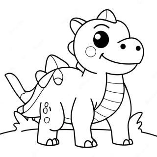 Dino Piggy Roblox Coloring Page 68173-54656