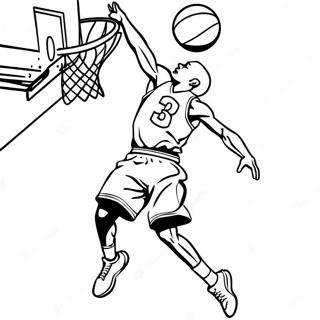 Basketball Player Dunking Coloring Page 6817-5552