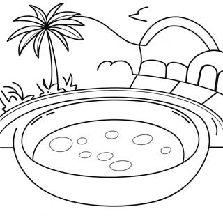 Barbie Swimming Pool Coloring Page 68203-54680