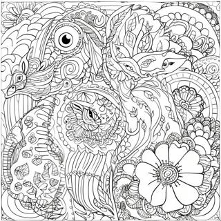 Intricate Animal Patterns Coloring Page 68214-54690