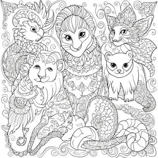 Intricate Animal Patterns Coloring Page 68214-54692