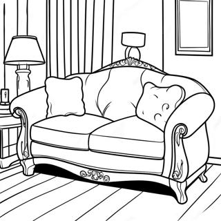 Couch Coloring Pages