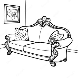 Couch Coloring Page 68233-54703