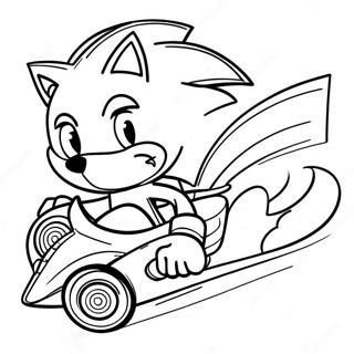 Sonic The Hedgehog Racing Coloring Page 68264-54729