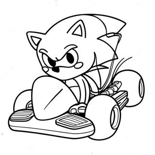 Sonic The Hedgehog Racing Coloring Page 68264-54731