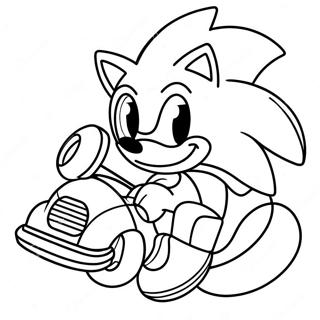 Sonic The Hedgehog Racing Coloring Page 68264-54732