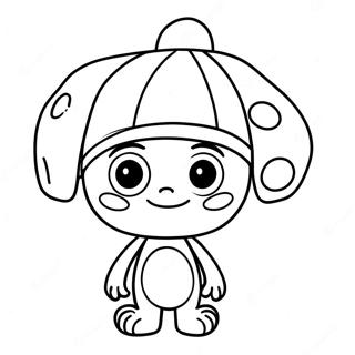 Gir With Funny Hat Coloring Page 6827-5557