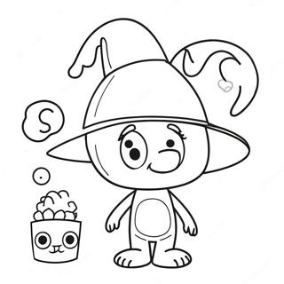 Gir With Funny Hat Coloring Page 6827-5558