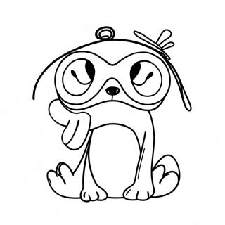 Gir With Funny Hat Coloring Page 6827-5559