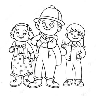 Colorful Rhyme Time Town Characters Coloring Page 68284-54746