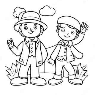 Colorful Rhyme Time Town Characters Coloring Page 68284-54747