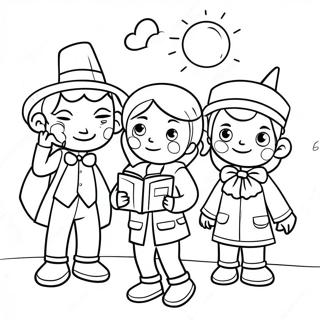 Colorful Rhyme Time Town Characters Coloring Page 68284-54748