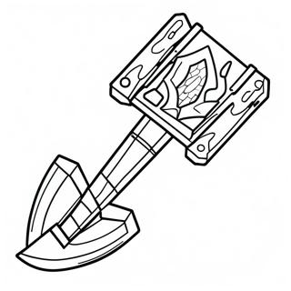 Minecraft Shovel Coloring Page 68293-54749