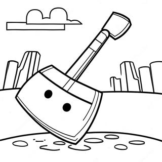 Minecraft Shovel Coloring Page 68293-54751