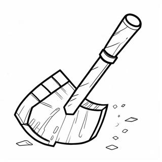 Minecraft Diamond Shovel Coloring Page 68294-54754