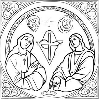 Holy Trinity Symbol Coloring Page 68314-54770