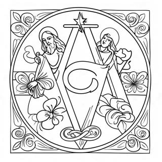 Holy Trinity Symbol Coloring Page 68314-54772