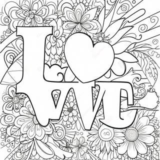 Love Word Coloring Page 68333-54778