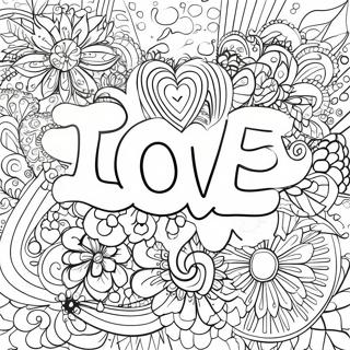 Love Word Coloring Page 68333-54780