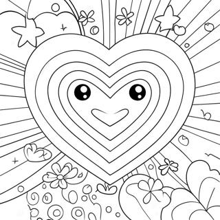 Cute Love Heart Coloring Page 68334-54785