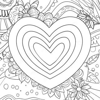 Cute Love Heart Coloring Page 68334-54787