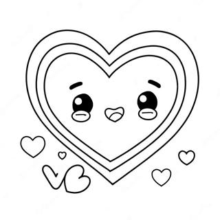 Cute Love Heart Coloring Page 68334-54788