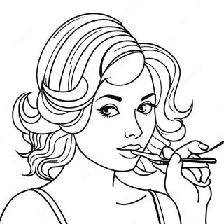 Glamorous Hair Salon Coloring Page 68354-54803