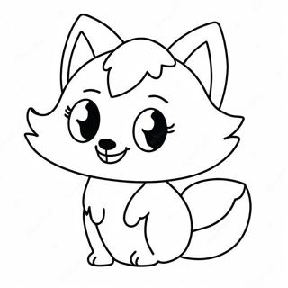 Kawaii Fox Coloring Page 6836-5564