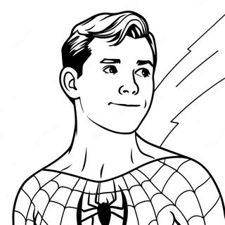 Spiderman Tom Holland Coloring Page 68373-54810