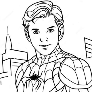 Spiderman Tom Holland Coloring Page 68373-54811